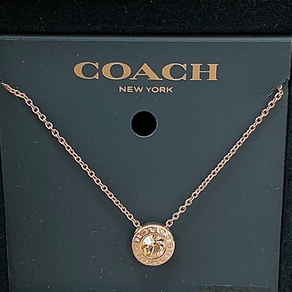 Coach Rose Gold Circle Stud 